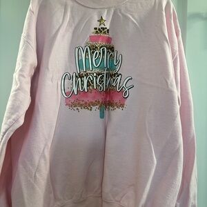 Pink Merry Christmas Sweatshirt
